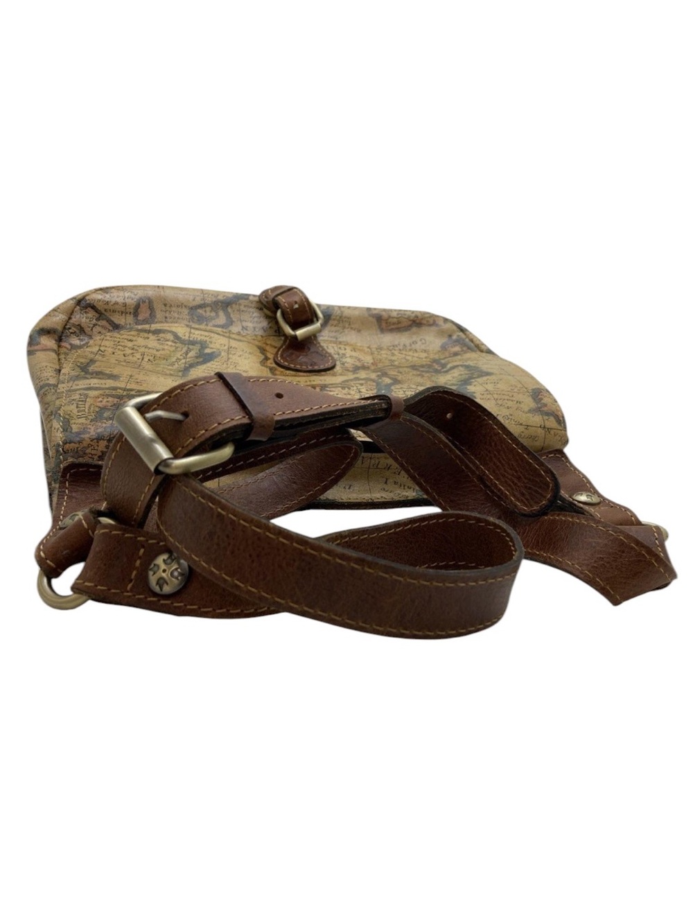 Patricia Nash London Saddlebag European Map Leather Crossbody Shoulder Purse - Picture 6 of 15